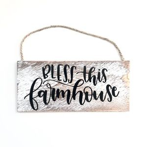 Wood Bless This Farmhouse sign